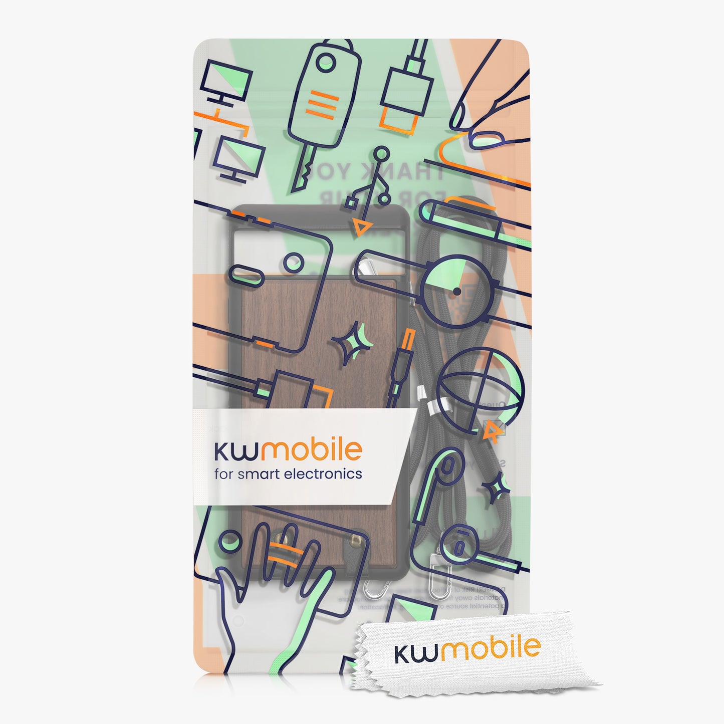 kwmobile Necklace Case kompatibel mit Google Pixel 6a Hülle TPU Cover mit Handykette Band Handyhülle