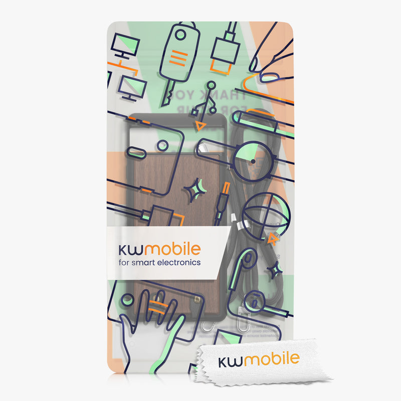 kwmobile Necklace Case kompatibel mit Google Pixel 6a Hülle TPU Cover mit Handykette Band Handyhülle