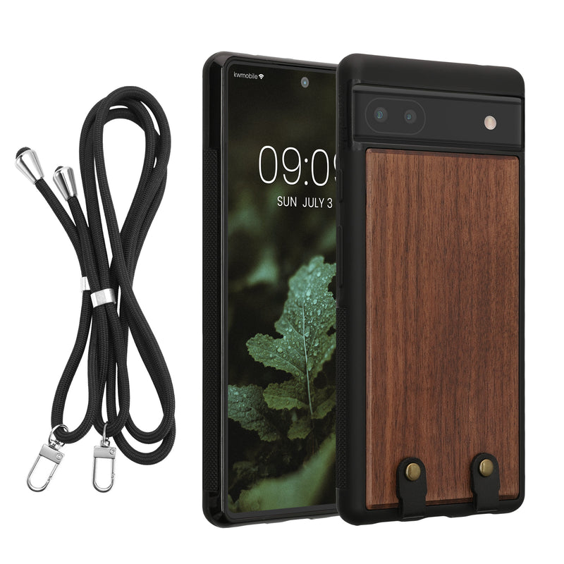 kwmobile Necklace Case kompatibel mit Google Pixel 6a Hülle TPU Cover mit Handykette Band Handyhülle