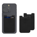 kwmobile Stick-on Kartenhalter für Kreditkarten - Stoff Halter - 5,7 x 8,9 cm - Wallet mit Platz für bis zu 5 Karten oder Scheine