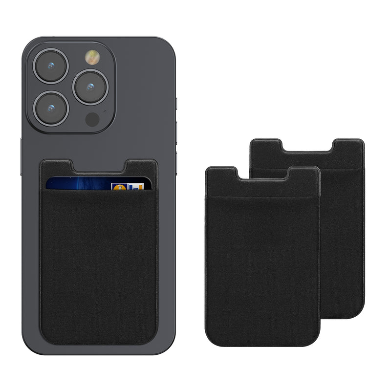kwmobile Stick-on Kartenhalter für Kreditkarten - Stoff Halter - 5,7 x 8,9 cm - Wallet mit Platz für bis zu 5 Karten oder Scheine