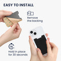 kwmobile Stick-on Kartenhalter für Kreditkarten - Stoff Halter - 5,7 x 8,9 cm - Wallet mit Platz für bis zu 5 Karten oder Scheine