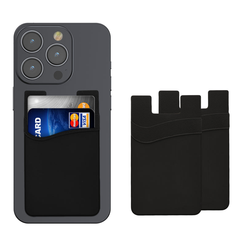 kwmobile 3x Stick-on Kartenhalter für Kreditkarten - Halter - 5,7 x 9,8 cm - für bis zu 4 Karten oder Bargeld - Wallet