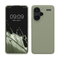 kwmobile Hülle kompatibel mit Xiaomi Redmi Note 13 Pro+ 5G / Redmi Note 13 Pro Plus 5G Hülle - Silikon Handy Case - Handyhülle weiche Oberfläche - kabelloses Laden - Graugrün Graugrün  