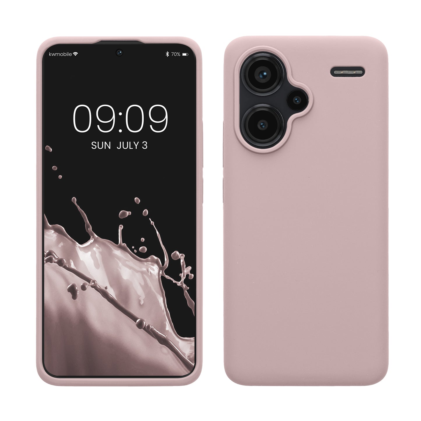 kwmobile Hülle kompatibel mit Xiaomi Redmi Note 13 Pro+ 5G / Redmi Note 13 Pro Plus 5G Hülle - Silikon Handy Case - Handyhülle weiche Oberfläche - kabelloses Laden - Nude Lilac Nude Lilac  