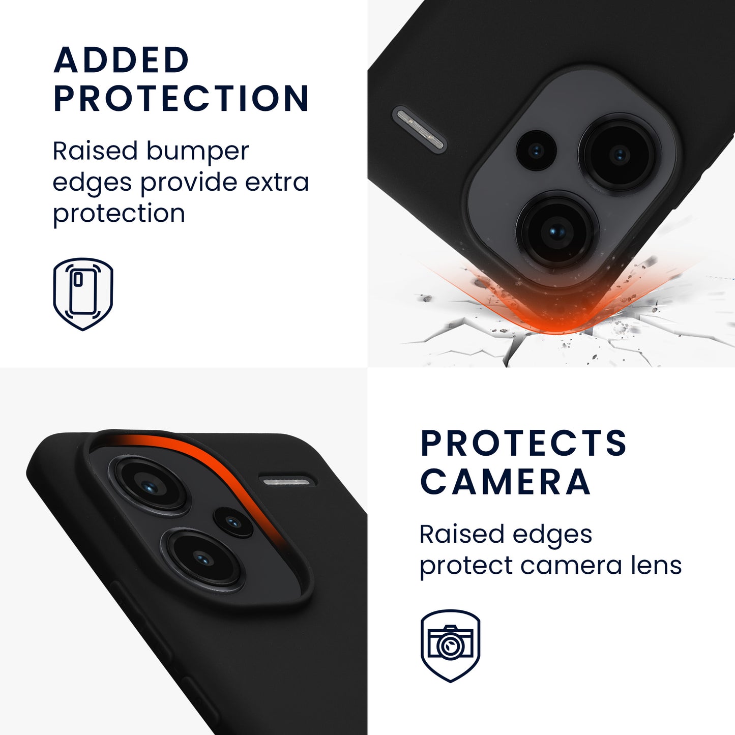 kwmobile Handyhülle für Xiaomi Redmi Note 13 Pro+ 5G / Redmi Note 13 Pro Plus 5G Hülle - Kabelloses Laden - Schutzhülle Cover