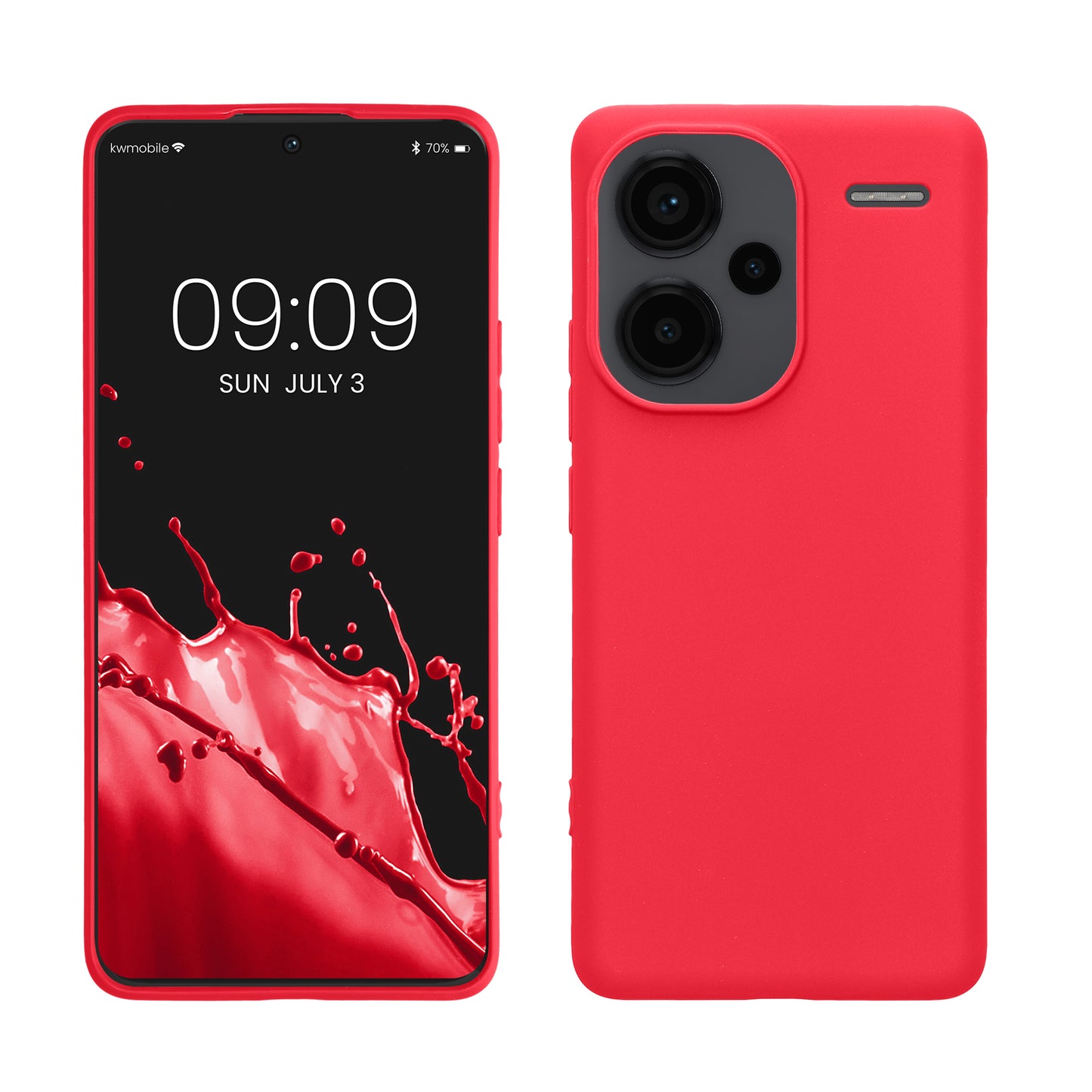 kwmobile Hülle kompatibel mit Xiaomi Redmi Note 13 Pro+ 5G / Redmi Note 13 Pro Plus 5G Hülle - weiches TPU Silikon Case - Cover geeignet für kabelloses Laden - Neon Pink Neon Pink  