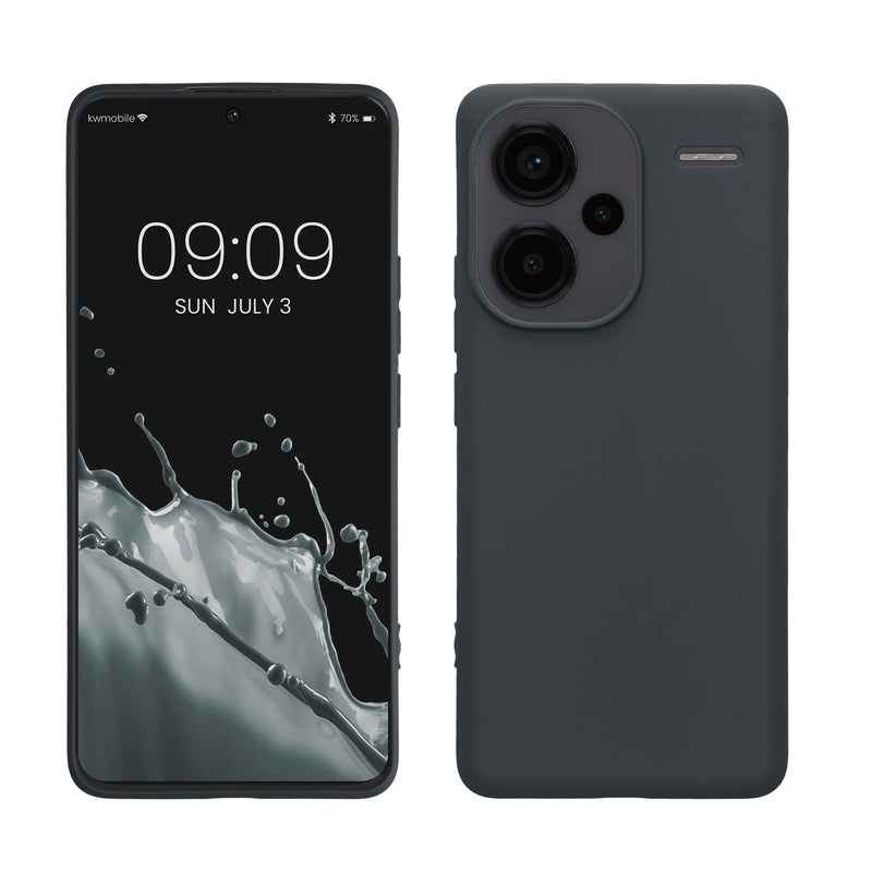 kwmobile Hülle kompatibel mit Xiaomi Redmi Note 13 Pro+ 5G / Redmi Note 13 Pro Plus 5G Hülle - weiches TPU Silikon Case - Cover geeignet für kabelloses Laden - Heidelbeerblau Heidelbeerblau  