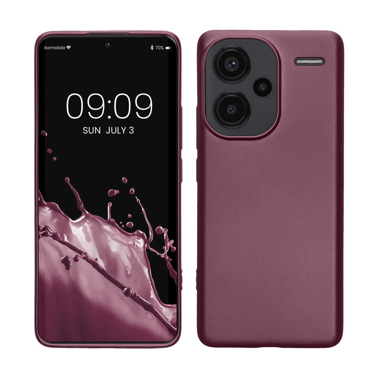 kwmobile Case kompatibel mit Xiaomi Redmi Note 13 Pro+ 5G / Redmi Note 13 Pro Plus 5G Hülle - Schutzhülle aus Silikon metallisch schimmernd - Handyhülle Metallic Lavendel Metallic Lavendel  