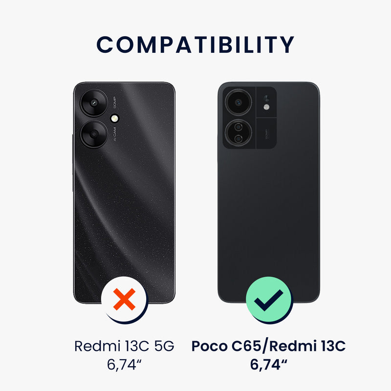 kwmobile Slim Case kompatibel mit Xiaomi Poco C65 / Redmi 13C Hülle - Handyhülle aus Silikon