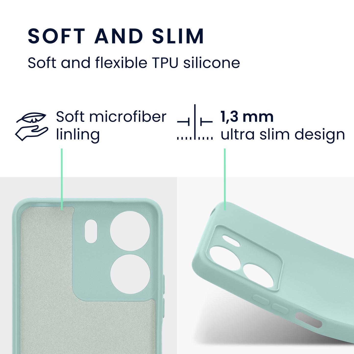 kwmobile Slim Case kompatibel mit Xiaomi Poco C65 / Redmi 13C Hülle - Handyhülle aus Silikon