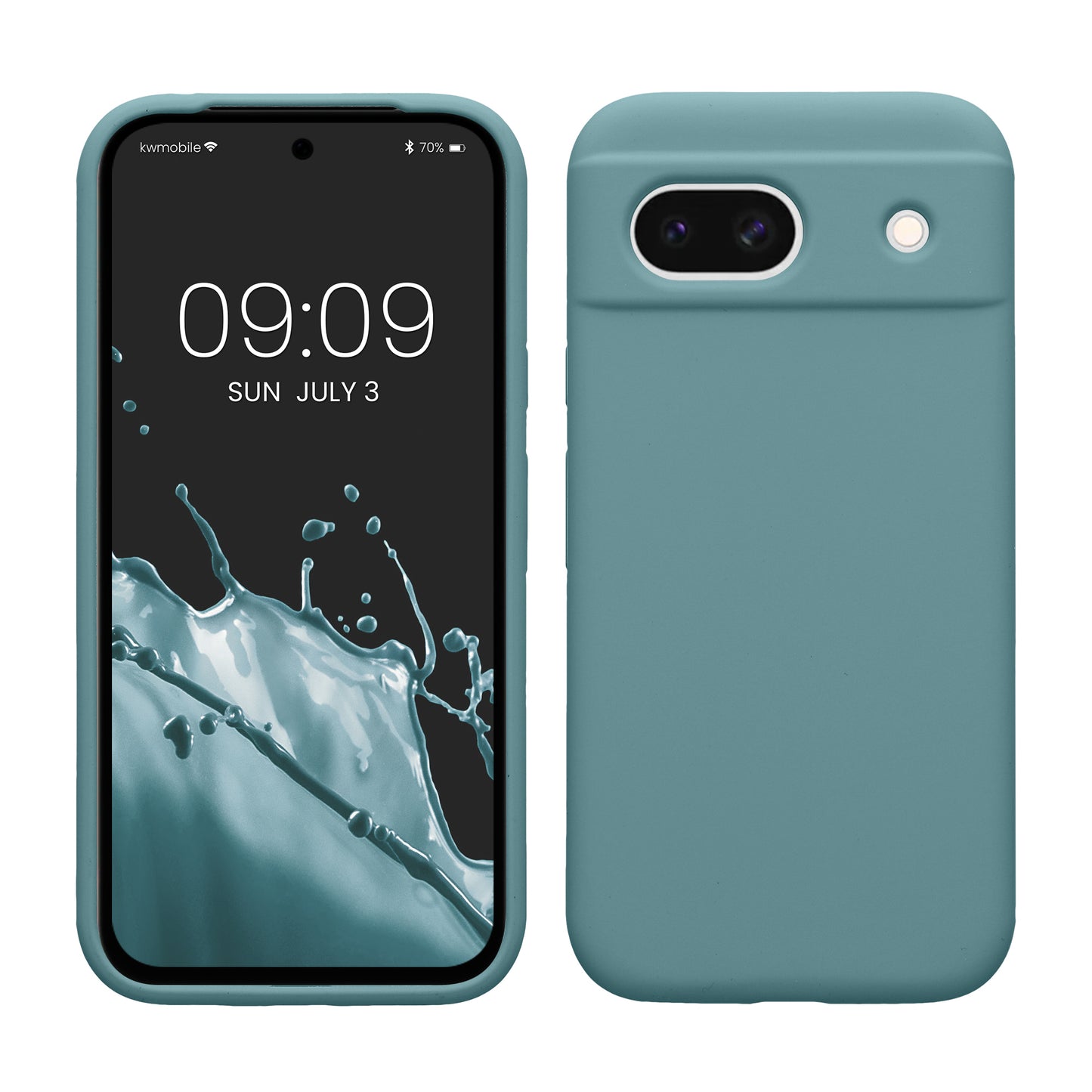 kwmobile Handyhülle für Google Pixel 8a Hülle, für Pixel 8a Case - Hülle Silikon - kabelloses Laden - Arctic Night Arctic Night  