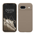 kwmobile Handyhülle für Google Pixel 8a Hülle, für Pixel 8a Case - Hülle Silikon - kabelloses Laden - Taupe Taupe  