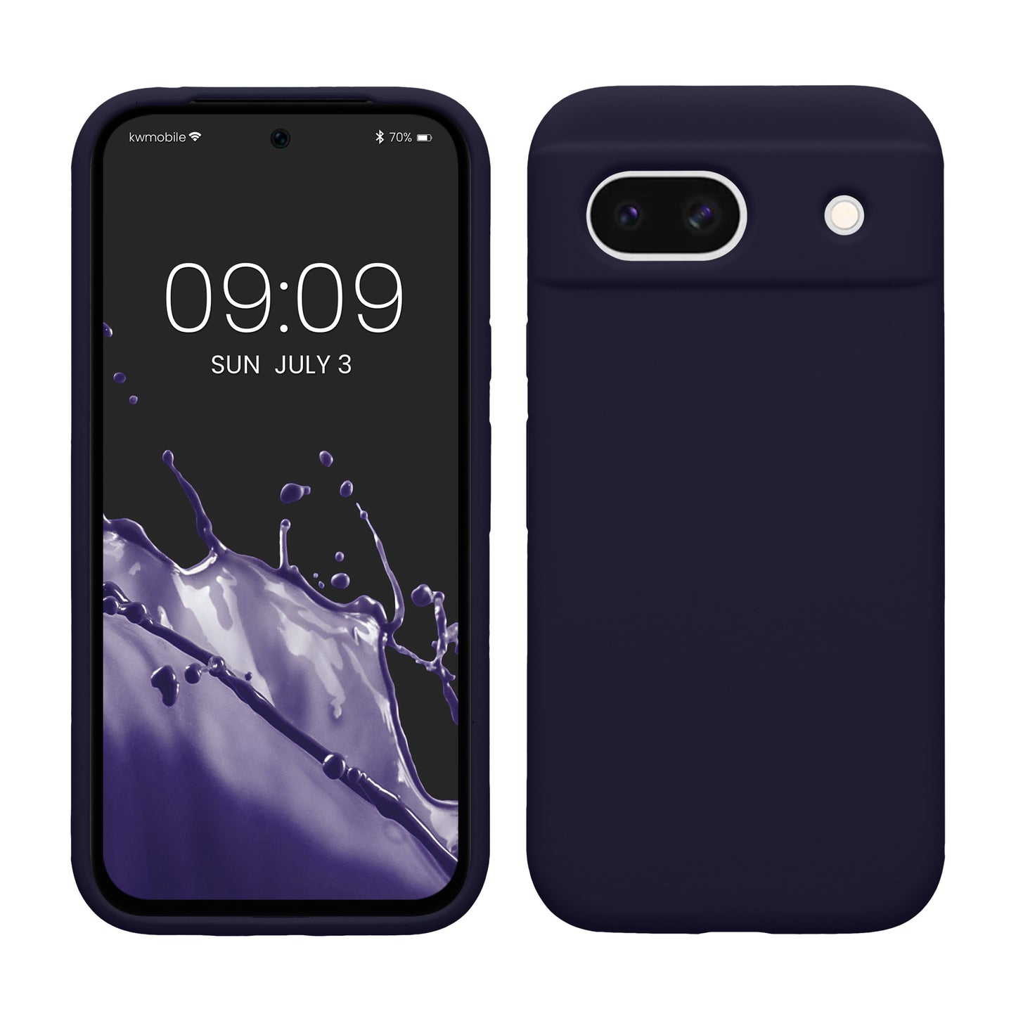 kwmobile Handyhülle für Google Pixel 8a Hülle, für Pixel 8a Case - Hülle Silikon - kabelloses Laden - Deep Ocean Deep Ocean  
