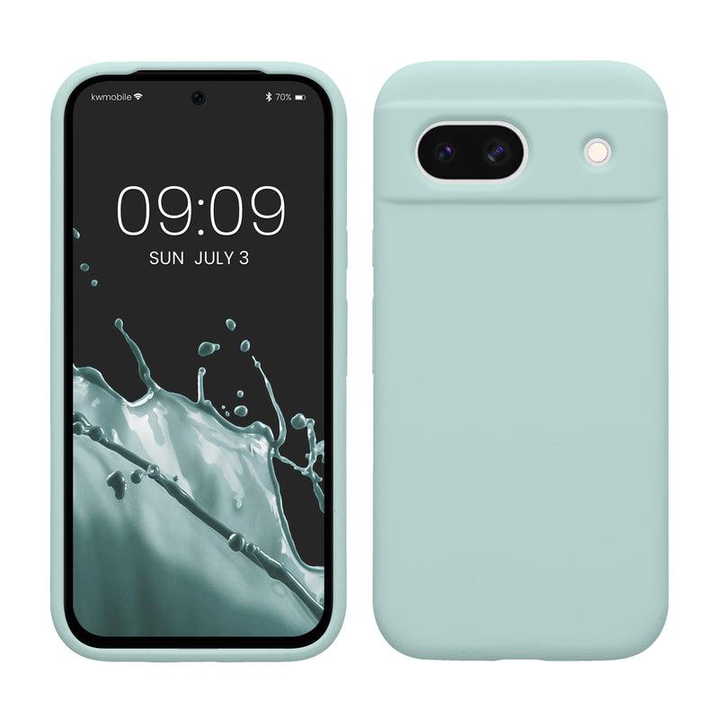 kwmobile Handyhülle für Google Pixel 8a Hülle, für Pixel 8a Case - Hülle Silikon - kabelloses Laden - Mintgrün matt Mintgrün matt  