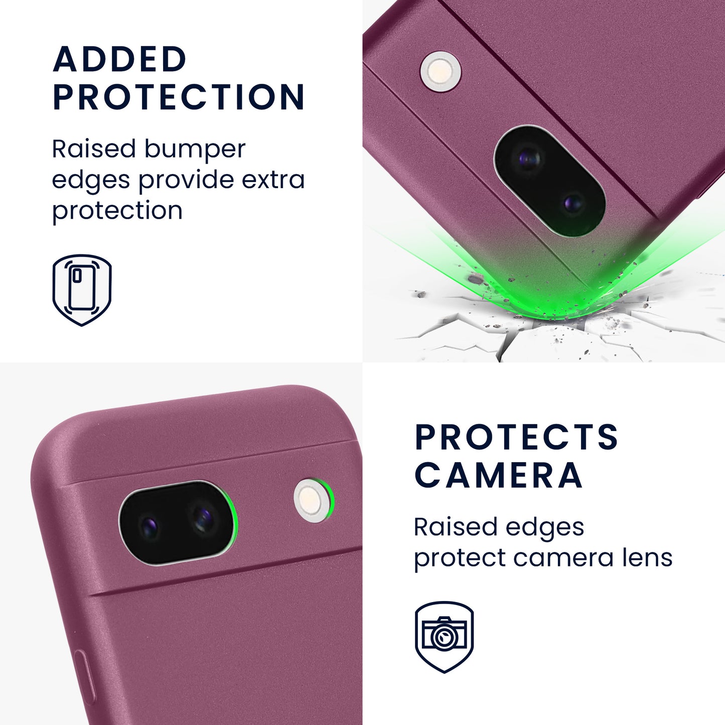 kwmobile Handyhülle für Google Pixel 8a Hülle - weiche Silikon Case Schutzhülle Cover