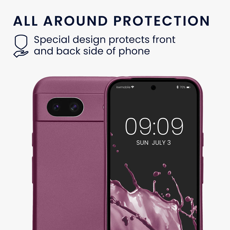 kwmobile Handyhülle für Google Pixel 8a Hülle - weiche Silikon Case Schutzhülle Cover