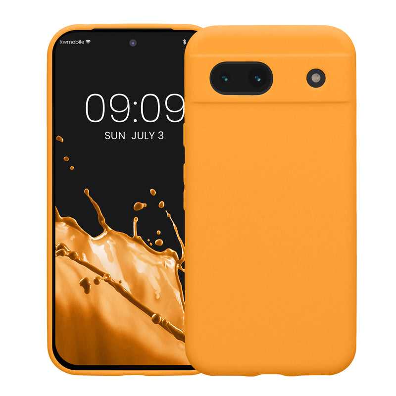 kwmobile Handyhülle für Google Pixel 8a Hülle - weiches Handy Silikon Case - Schutzhülle Cover