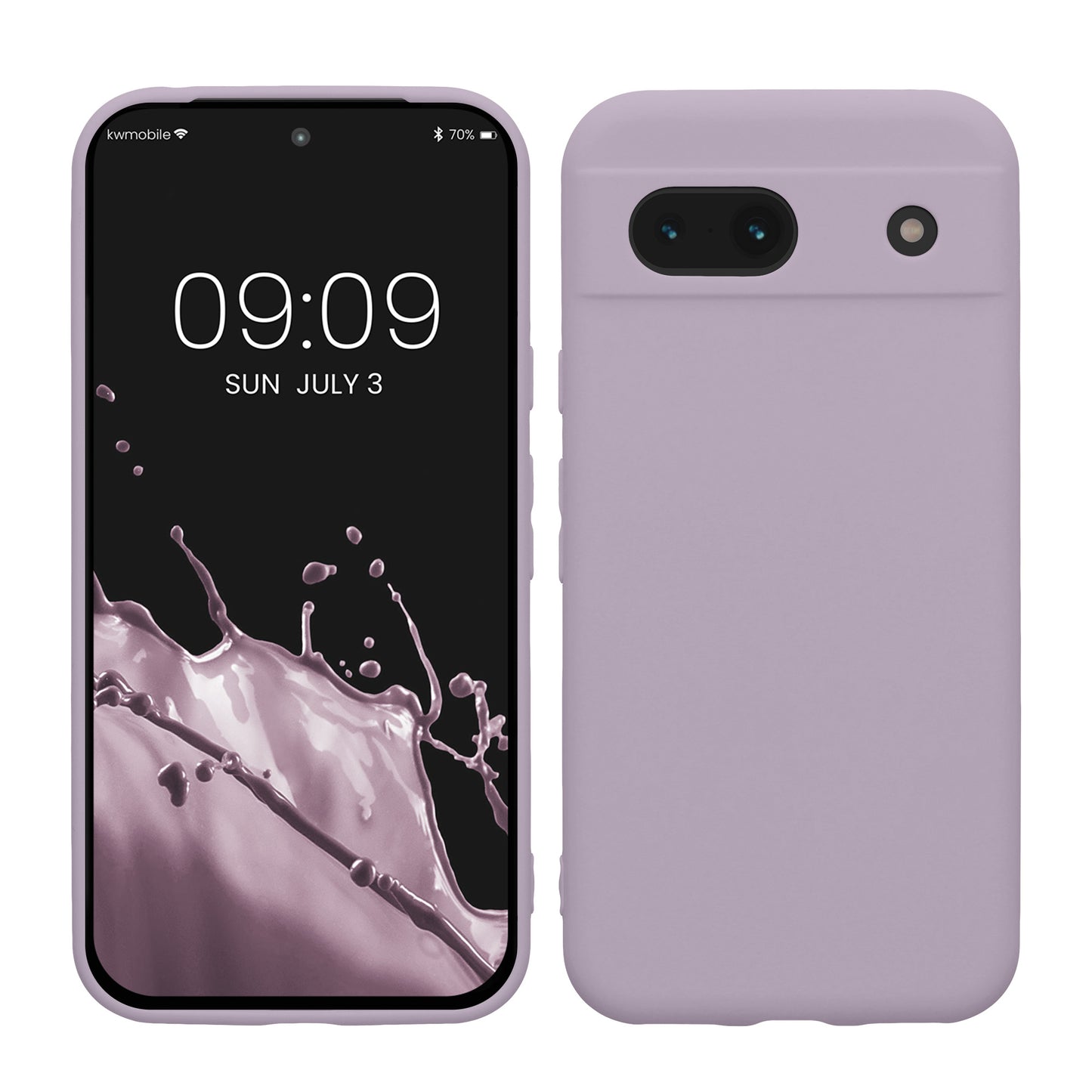 kwmobile Handyhülle kompatibel mit Google Pixel 8a Hülle - Handy Case aus weichem Silikon in Lavendel Lavendel  