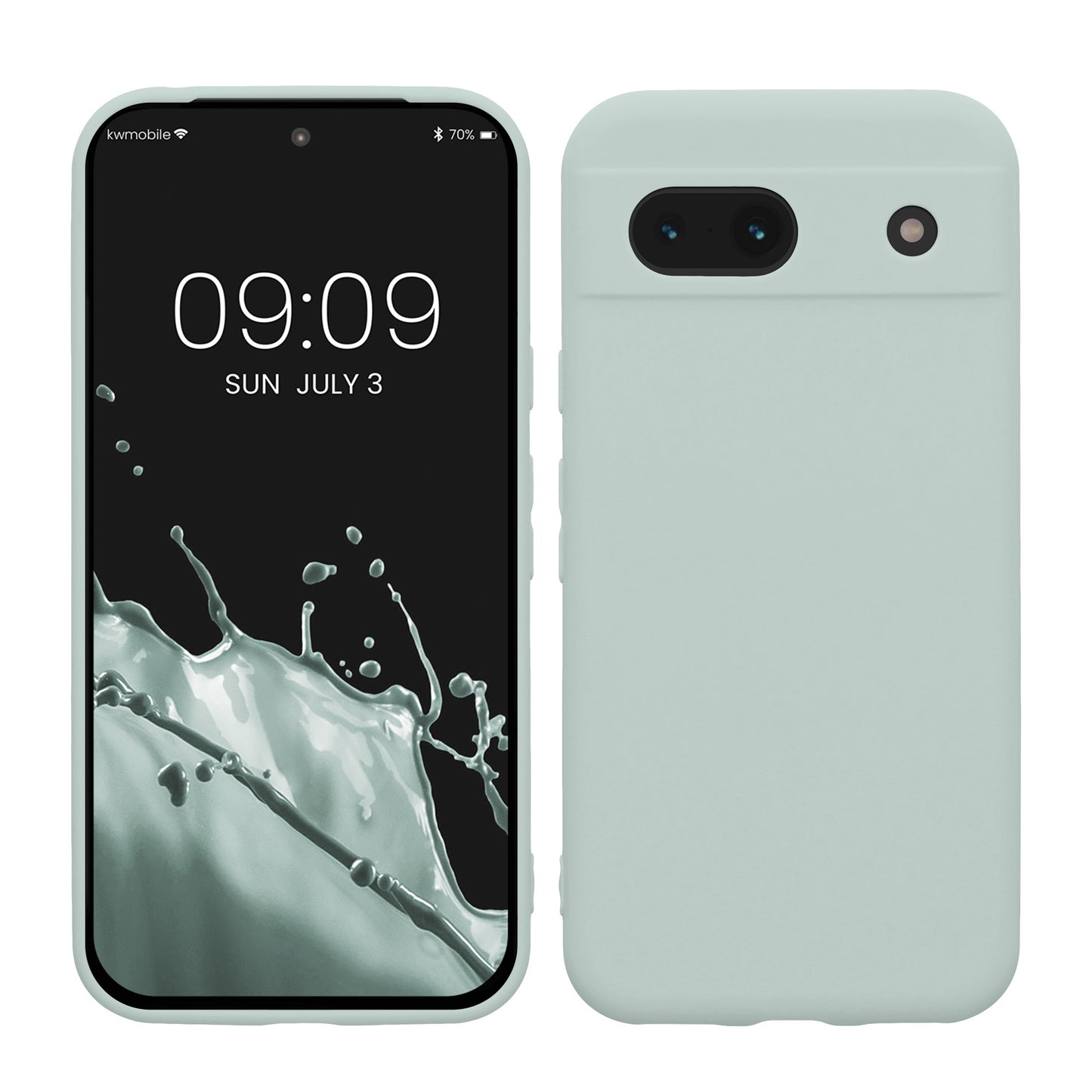 kwmobile Handyhülle kompatibel mit Google Pixel 8a Hülle - Handy Case aus weichem Silikon in Cool Mint Cool Mint  