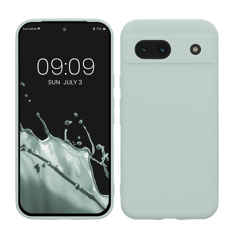 kwmobile Handyhülle kompatibel mit Google Pixel 8a Hülle - Handy Case aus weichem Silikon in Cool Mint Cool Mint  