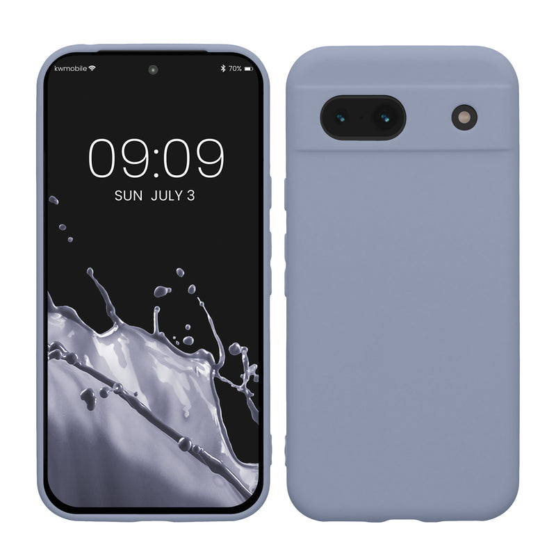 kwmobile Handyhülle kompatibel mit Google Pixel 8a Hülle - Handy Case aus weichem Silikon in Lavendelgrau matt Lavendelgrau matt  