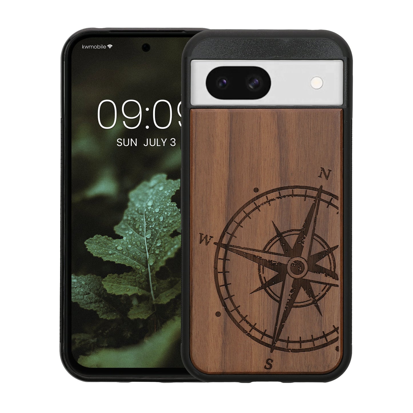 kwmobile Hülle kompatibel mit Google Pixel 8a Hülle - Handy Cover - TPU Handyhülle Vintage Kompass