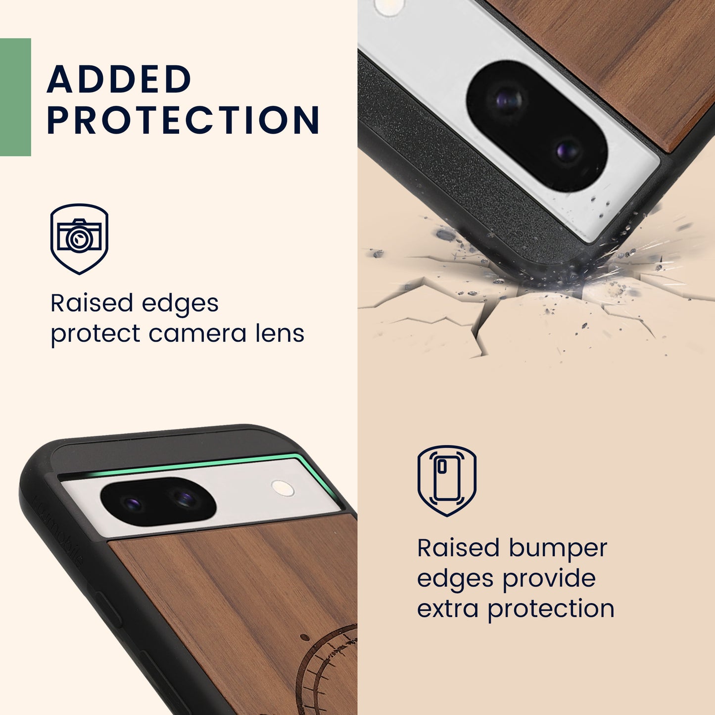 kwmobile Hülle kompatibel mit Google Pixel 8a Hülle - Handy Cover - TPU Handyhülle Vintage Kompass