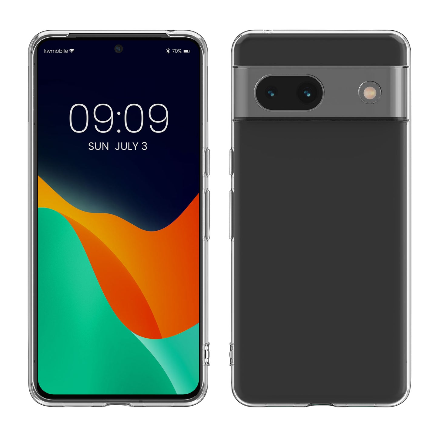 kwmobile Hülle kompatibel mit Google Pixel 8a - Silikon Handyhülle transparent - Handy Case in Transparent Transparent  