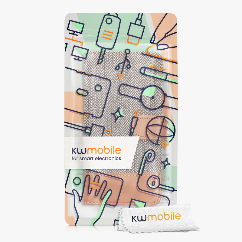 kwmobile Wallet Case kompatibel mit Google Pixel 8a - Hülle mit Ständer - Handyhülle Kartenfächer