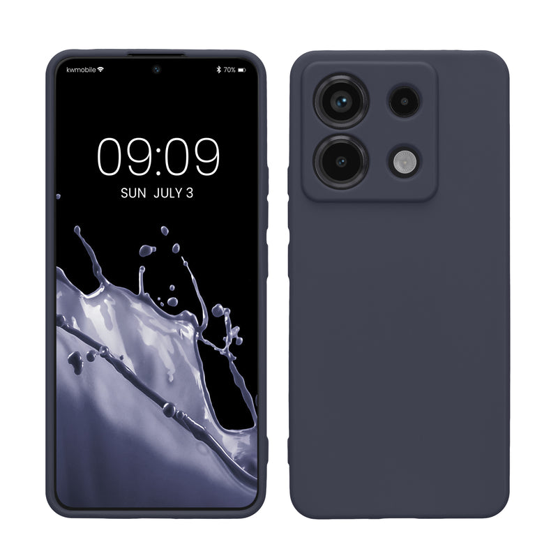 kwmobile Handyhülle kompatibel mit Xiaomi Redmi Note 13 Pro 5G / Poco X6 5G Hülle - Handy Case aus weichem Silikon in Deep Ocean Deep Ocean  