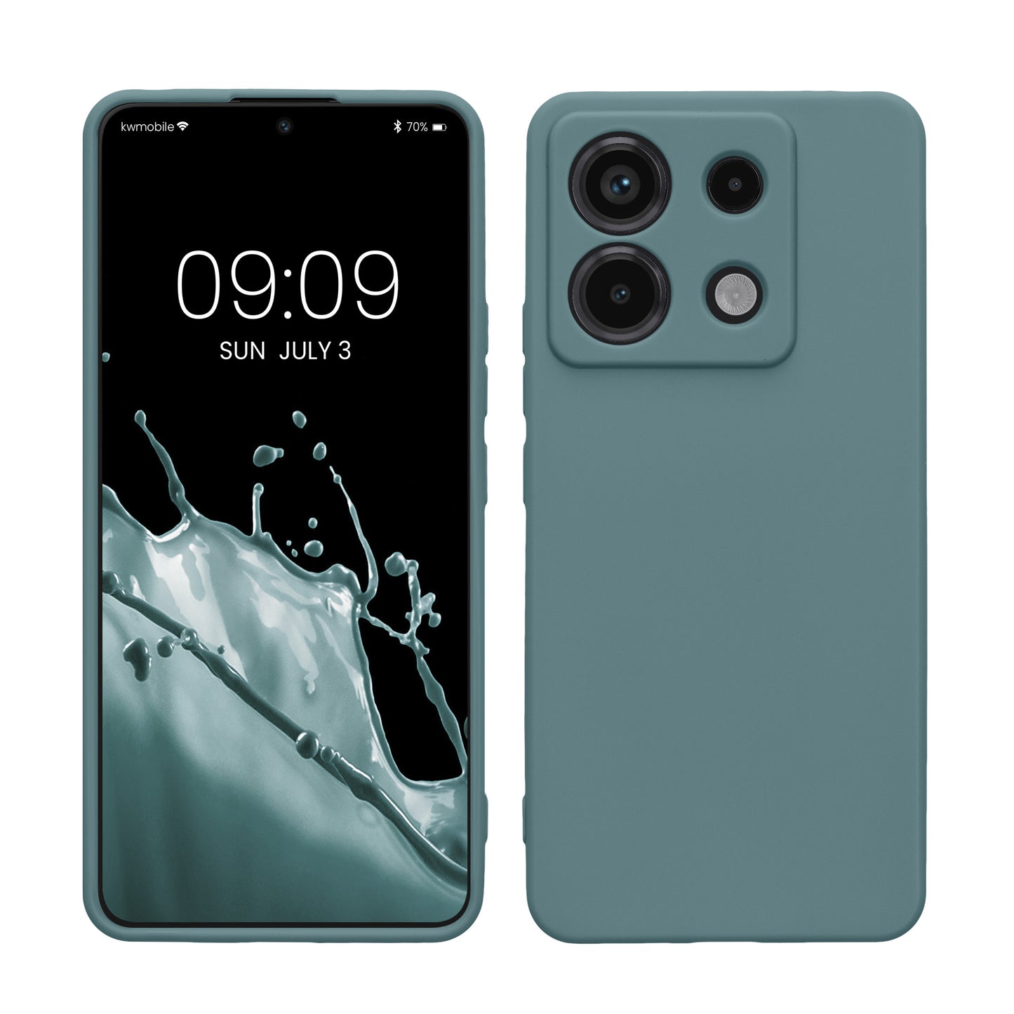 kwmobile Handyhülle kompatibel mit Xiaomi Redmi Note 13 Pro 5G / Poco X6 5G Hülle - Handy Case aus weichem Silikon in Arctic Night Arctic Night  