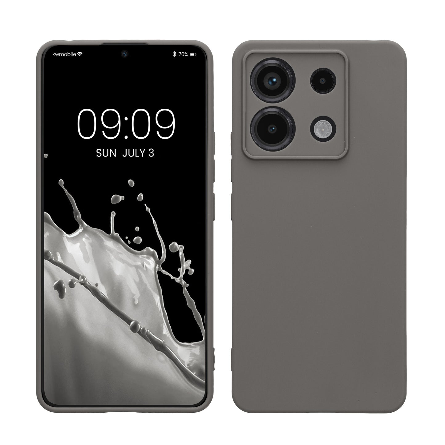 kwmobile Handyhülle kompatibel mit Xiaomi Redmi Note 13 Pro 5G / Poco X6 5G Hülle - Handy Case aus weichem Silikon in Stone Dust Stone Dust  