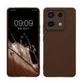 kwmobile Handyhülle kompatibel mit Xiaomi Redmi Note 13 Pro 5G / Poco X6 5G Hülle - Handy Case aus weichem Silikon in Chocolate Chocolate  