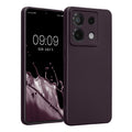 kwmobile Handyhülle kompatibel mit Xiaomi Redmi Note 13 Pro 5G / Poco X6 5G Hülle - weiche Silikon Case metallisch schimmernd in Metallic Brombeere Metallic Brombeere  