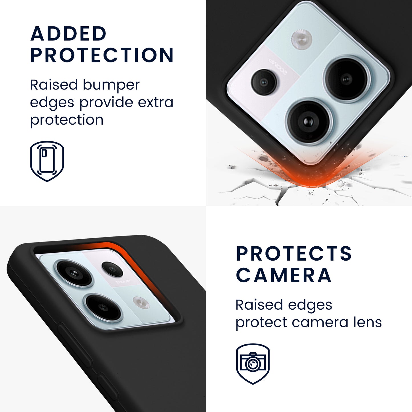 kwmobile Handyhülle für Xiaomi Redmi Note 13 Pro 5G / Poco X6 5G Hülle - Case Silikon - Kabelloses Laden - Schutzhülle Cover