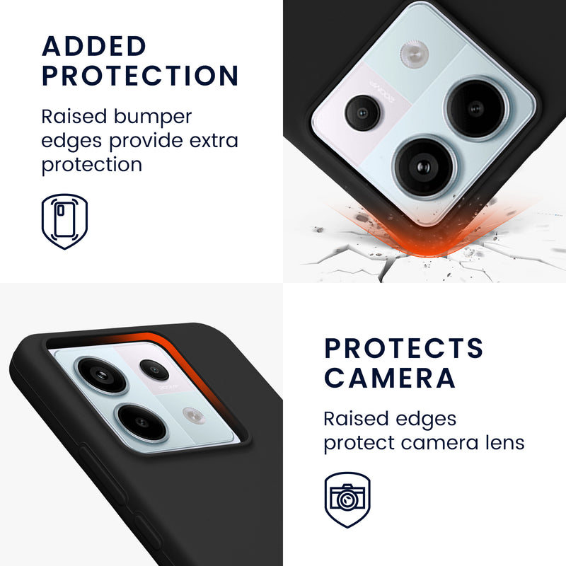 kwmobile Handyhülle für Xiaomi Redmi Note 13 Pro 5G / Poco X6 5G Hülle - Case Silikon - Kabelloses Laden - Schutzhülle Cover