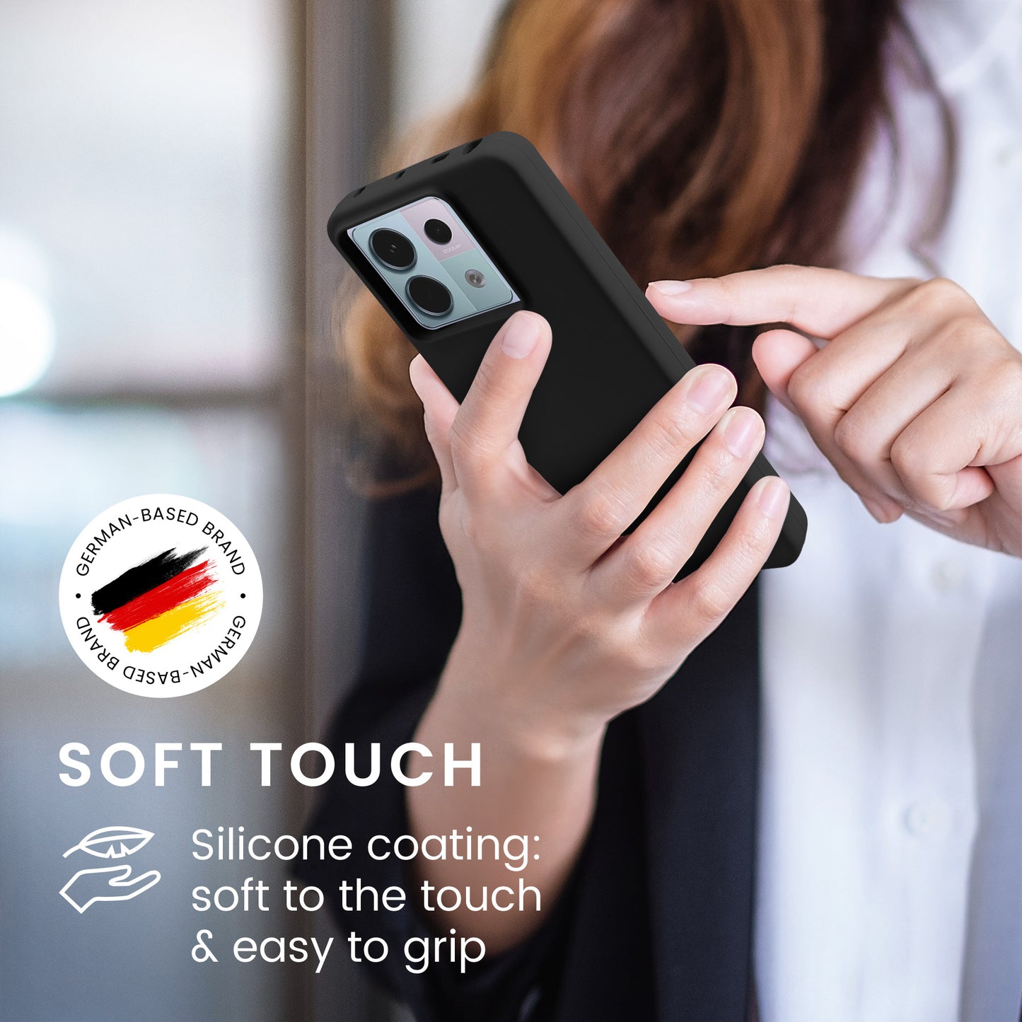 kwmobile Handyhülle für Xiaomi Redmi Note 13 Pro 5G / Poco X6 5G Hülle - Case Silikon - Kabelloses Laden - Schutzhülle Cover