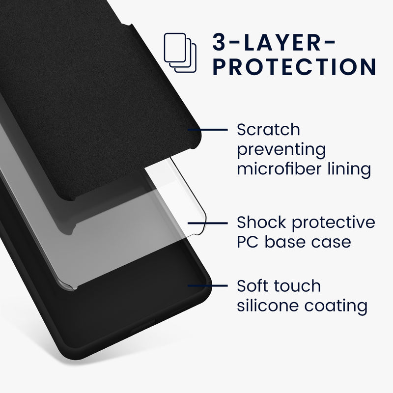 kwmobile Handyhülle für Xiaomi Redmi Note 13 Pro 5G / Poco X6 5G Hülle - Case Silikon - Kabelloses Laden - Schutzhülle Cover