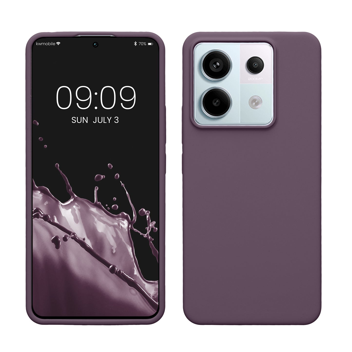 kwmobile Hülle kompatibel mit Xiaomi Redmi Note 13 Pro 5G / Poco X6 5G Hülle - Silikon Handy Case - Handyhülle weiche Oberfläche - kabelloses Laden - Helle Iris Helle Iris  