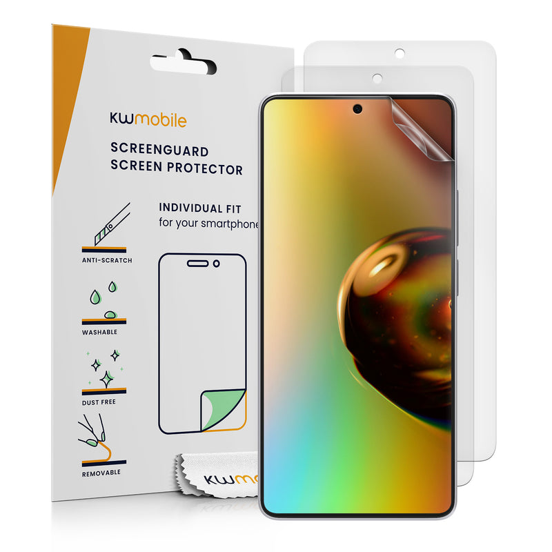kwmobile 3x Folie matt kompatibel mit Xiaomi Redmi Note 13 Pro 5G / Poco X6 5G - Displayschutzfolie Schutzfolie - Displayschutz Displayfolie entspiegelt Matt Transparent  