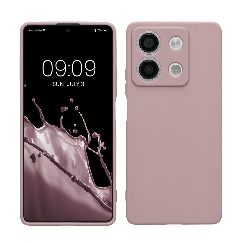 kwmobile Handyhülle kompatibel mit Xiaomi Redmi Note 13 5G Hülle - Handy Case aus weichem Silikon in Nude Lilac Nude Lilac  