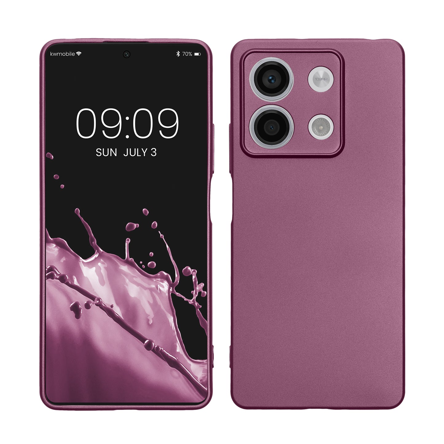 kwmobile Case kompatibel mit Xiaomi Redmi Note 13 5G Hülle - Schutzhülle aus Silikon metallisch schimmernd - Handyhülle Metallic Lavendel Metallic Lavendel  