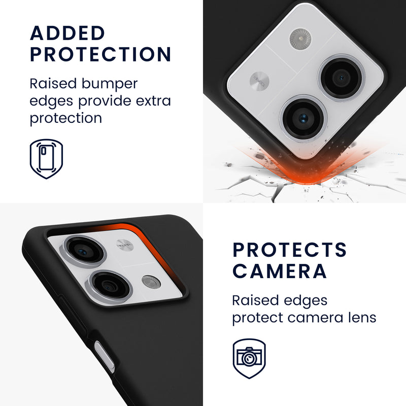kwmobile Handyhülle für Xiaomi Redmi Note 13 5G Hülle Case Silikon Kabelloses Laden Schutzhülle Cover