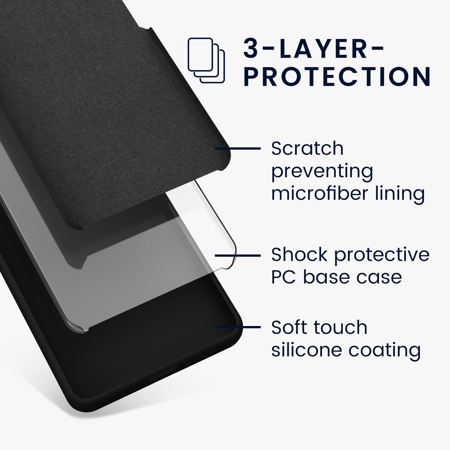 kwmobile Handyhülle für Xiaomi Redmi Note 13 5G Hülle Case Silikon Kabelloses Laden Schutzhülle Cover