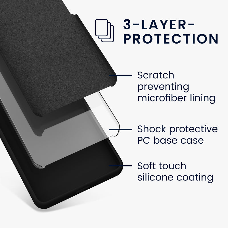 kwmobile Handyhülle für Xiaomi Redmi Note 13 5G Hülle Case Silikon Kabelloses Laden Schutzhülle Cover