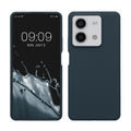 kwmobile Hülle kompatibel mit Xiaomi Redmi Note 13 5G Hülle - Silikon Handy Case - Handyhülle weiche Oberfläche - kabelloses Laden - Dunkler Schiefer Dunkler Schiefer  