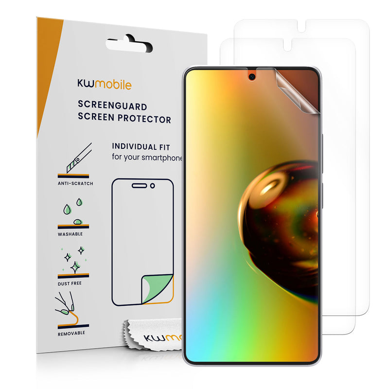 kwmobile 3x Displayschutzfolie kompatibel mit Xiaomi Redmi Note 13 5G Folie - klare Schutzfolien Set in transparent Transparent  