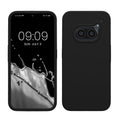 kwmobile Hülle kompatibel mit Nothing Phone 2a / Phone 2a Plus Hülle - Silikon Handy Case - Handyhülle weiche Oberfläche - kabelloses Laden - Schwarz Schwarz  