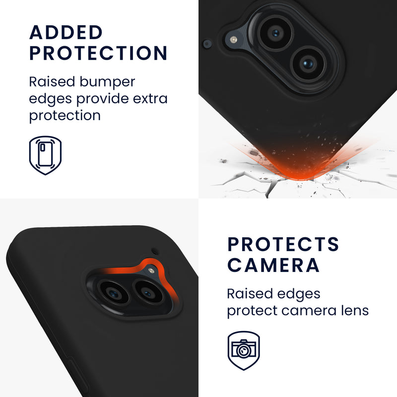 kwmobile Handyhülle für Nothing Phone 2a / Phone 2a Plus Hülle - Case Silikon - Kabelloses Laden - Schutzhülle Cover